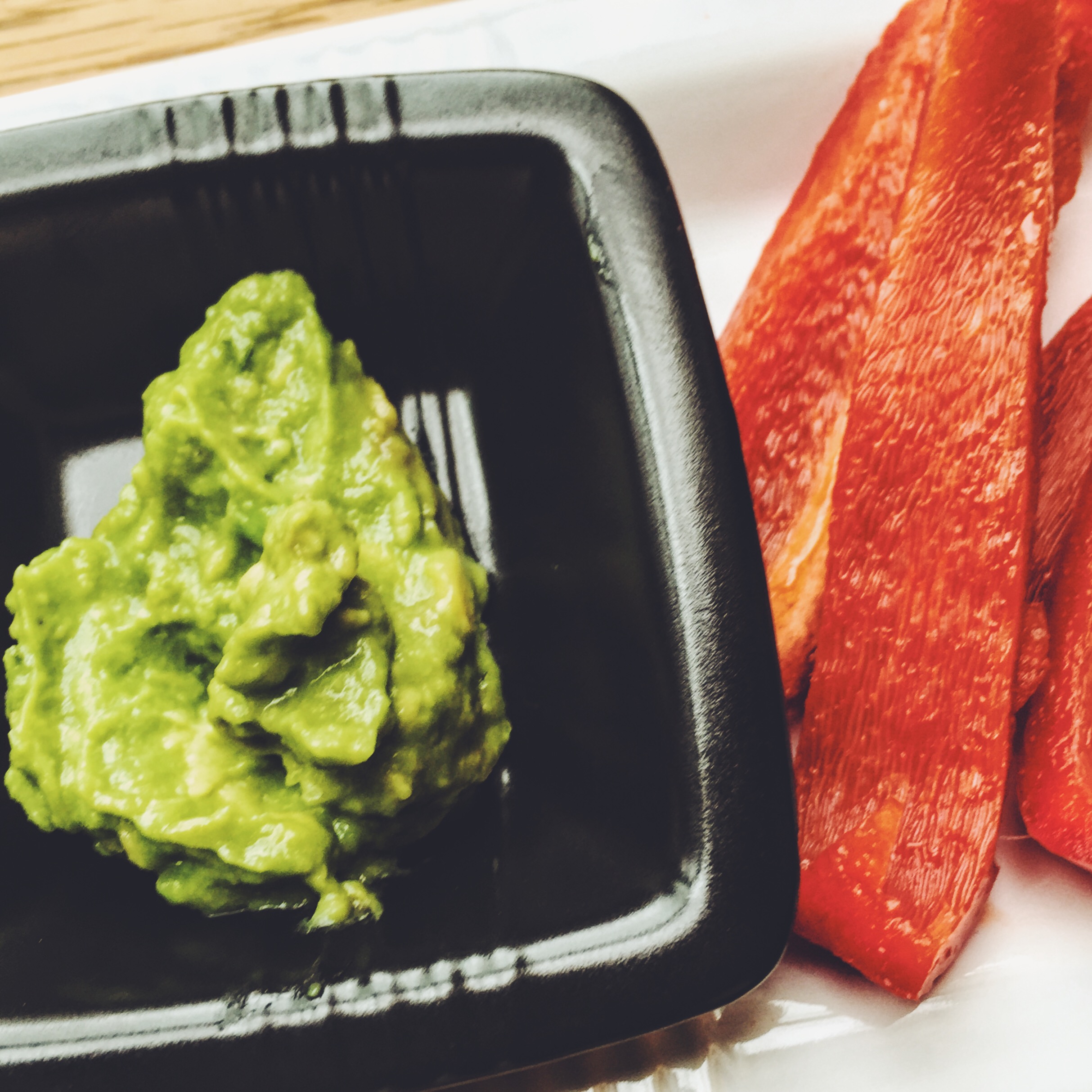 Red Bell Pepper and Guacamole